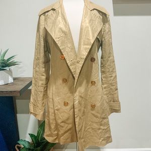 Lauren Ralph Lauren Metallic Gold Trench Coat